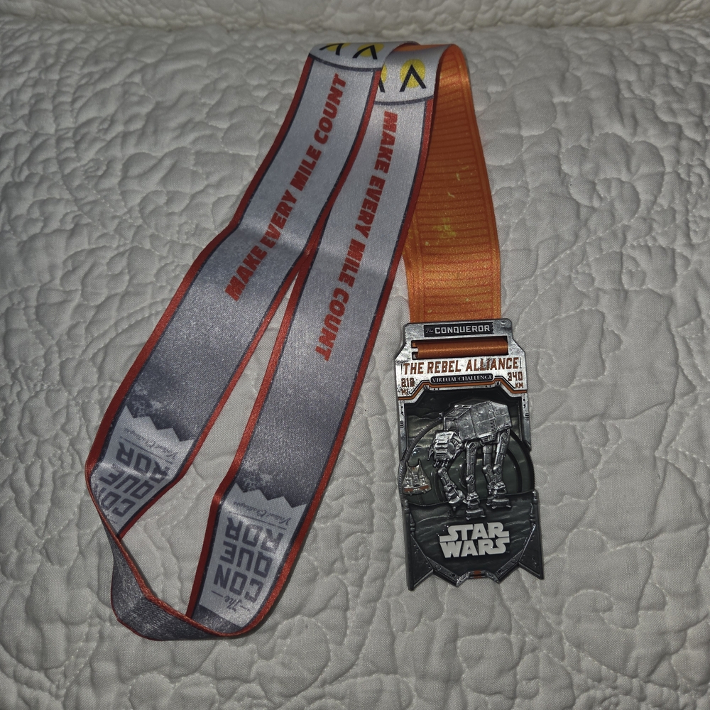 Star Wars Themed Medal with Orange and Gray Ribbon